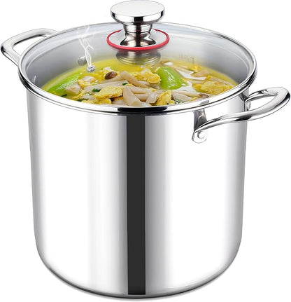 LIANYU 12 QT Stock Pot with Lid, 12 Quart Deep Tall Large Soup Pot by LIANYU
