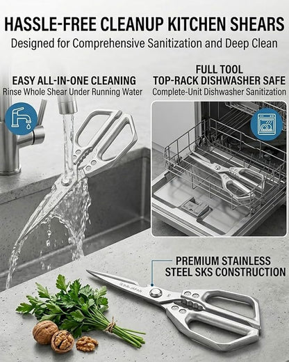 Heavy Duty Poultry Shears, Stainless Steel Kitchen Scissors - Image 6