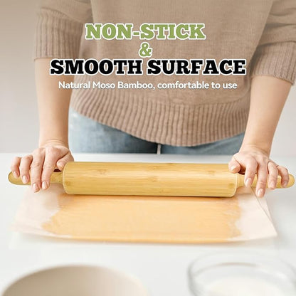 17.5 inch Wooden Rolling Pin for Baking - Image 3