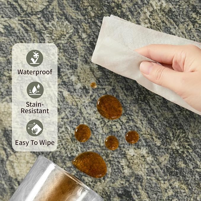 Rugxara Washable Area Rug for Living Room, Vintage Boho Rugs for Office - Image 8