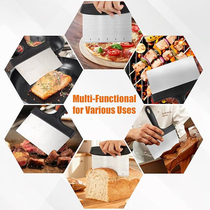 Grill Scraper&Bench Scraper Set，Food Scraper - Image 6