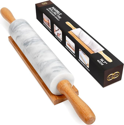 16.7 Inches Marble Rolling Pin for Baking by KAFOOR