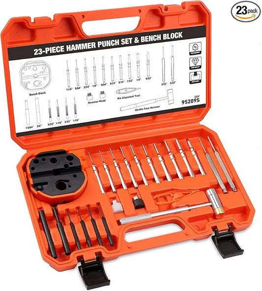 HORUSDY 23-Piece Punch Set Roll Pin Punch Set and Hammer by HORUSDY