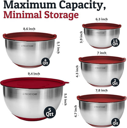 Priority Chef Stainless Steel Mixing Bowls - Image 2