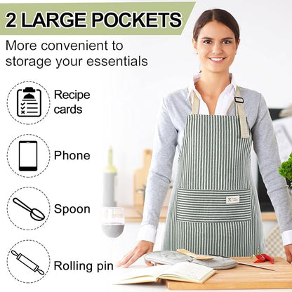 Janmercy 24 Pcs Aprons for Women Men - Image 5