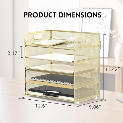 Supeasy 5 Trays Paper Organizer Letter Tray - Image 5