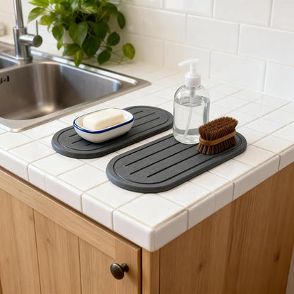 Razborci 2PCS Water Absorbing Stone Drying Tray Mat - Image 2