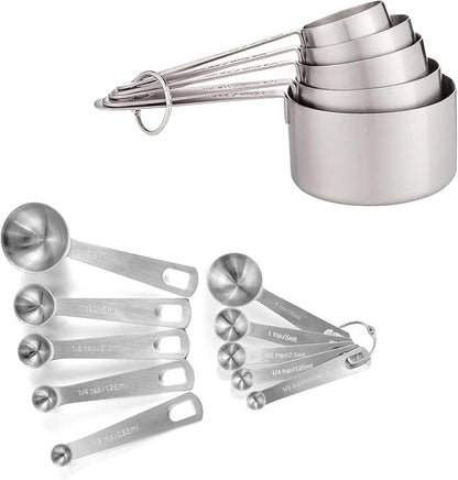 husMait Stainless Steel Measuring Cups & Spoons by husMait