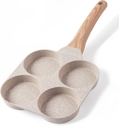 CAROTE Egg Pan Omelette Pan, 4-Cup Nonstick Granite Omelette Skillet by CAROTE