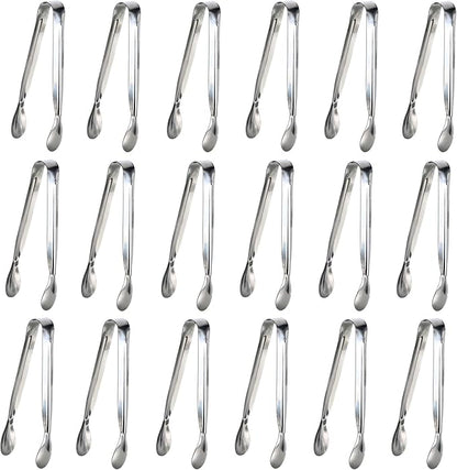 18PCS Mini Tongs for Appetizers, 5Inch Serving Tongs, Ice Tong Appetizer Tong by Sunenlyst