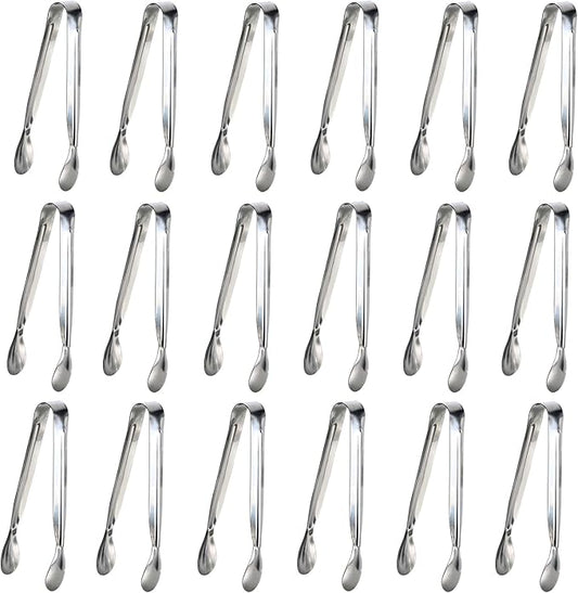 18PCS Mini Tongs for Appetizers, 5Inch Serving Tongs, Ice Tong Appetizer Tong by Sunenlyst