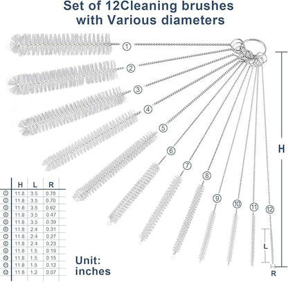 Ixiaoyoo Straw Cleaner Brush Set, 12-Piece 11.8 Inch Long Botthle Cleaning Brush - Image 8