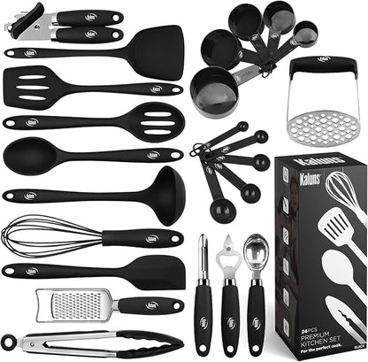 Kaluns Silicone Kitchen Utensils Set 24 Pcs Silicone Cooking Utensils Set by Kaluns%C2%AE