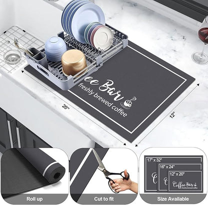 Findosom Dish Drying Mat, Cuttable Drying Mat - Image 2