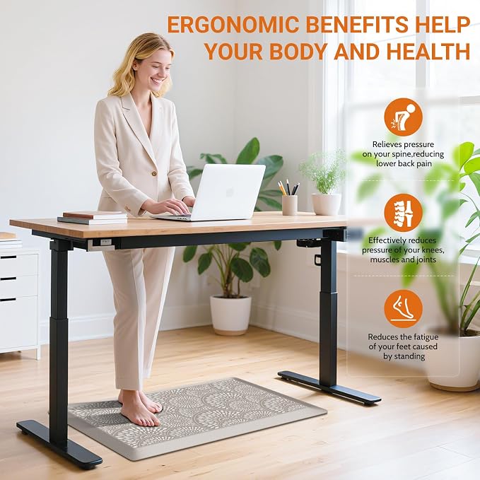 Mattitude 4/5 Inch Kitchen Mat, 20x32in Heavy Duty Ergonomic Comfort Foam - Image 6