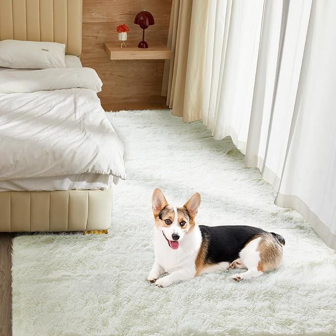 Ultra Soft Rug for Living Room, 9X12 Fluffy Shag Area Rug for Bedroom, Modern - Image 6