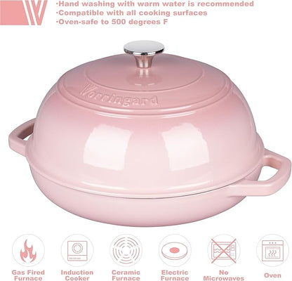 VORRINGARD Enameled Cast Iron Dutch Oven Pot - Image 3