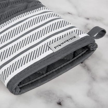 KitchenAid Albany Oven Mitt 2-Pack Set, Charcoal Grey - Image 3