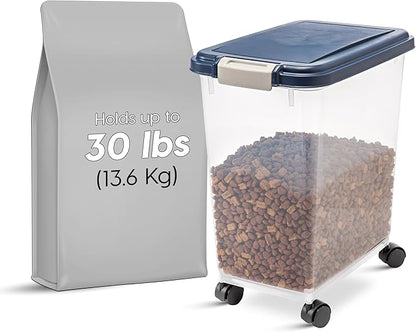 IRIS USA Airtight Dog Food Storage Container, Attachable Wheels, - Image 3