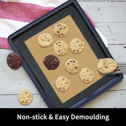 Small Silicone Baking Mats, 11-4/5x8-1/4 Inch Quarter Sheet Size, Non Stick - Image 3