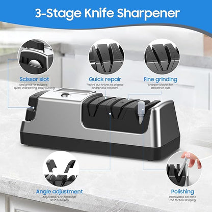 5-in-1 Electric Knife Sharpener - Image 4