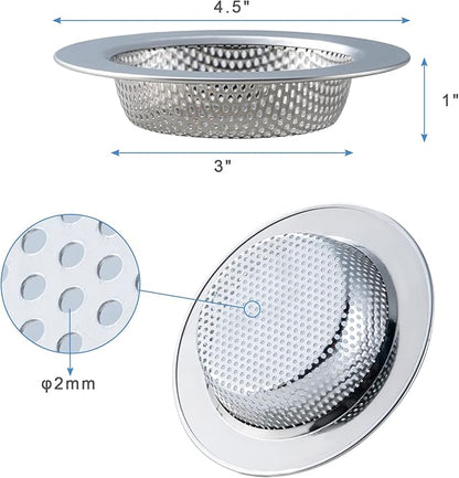 Honmein 2 Pcs Sink Strainer for Most Kitchen Sink Drain Basket, Upgraded - Image 4