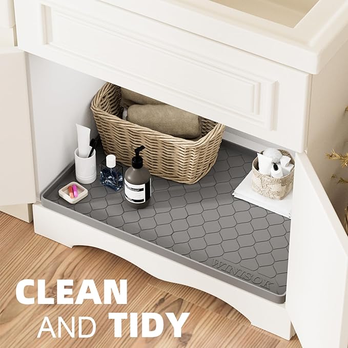 Winisok Silicone Under Sink Mat 25" x 19", kitchen Essentials and Gadgets - Image 4