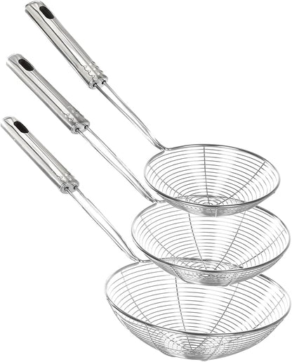 Enhanced Version Stainless Steel Spider Strainer Skimmer Ladle, Pasta Strainer by Fancymay