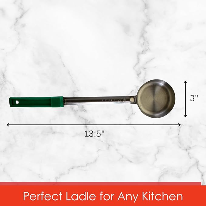 4 Ounce Solid Stainless Steel Portion Control Ladle Spoon - Image 4
