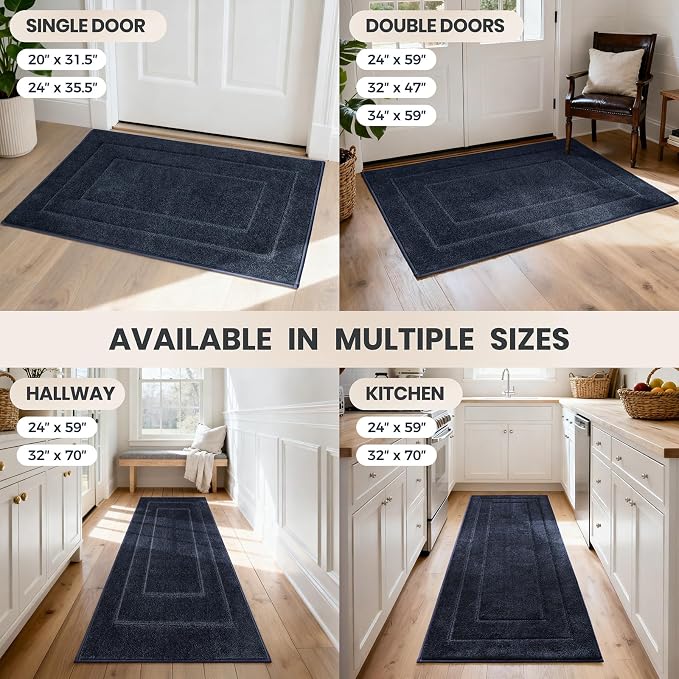 PURRUGS Dirt Trapping Door Mat 32" x 70", Non-Slip/Skid Machine Washable - Image 9