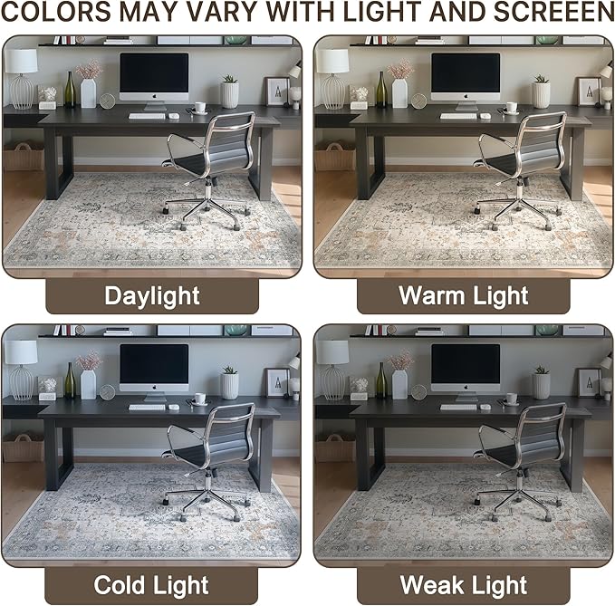 48"x60" Office Chair Mat for Hardwood Tile Floor, Under Desk Carpet Protector - Image 6