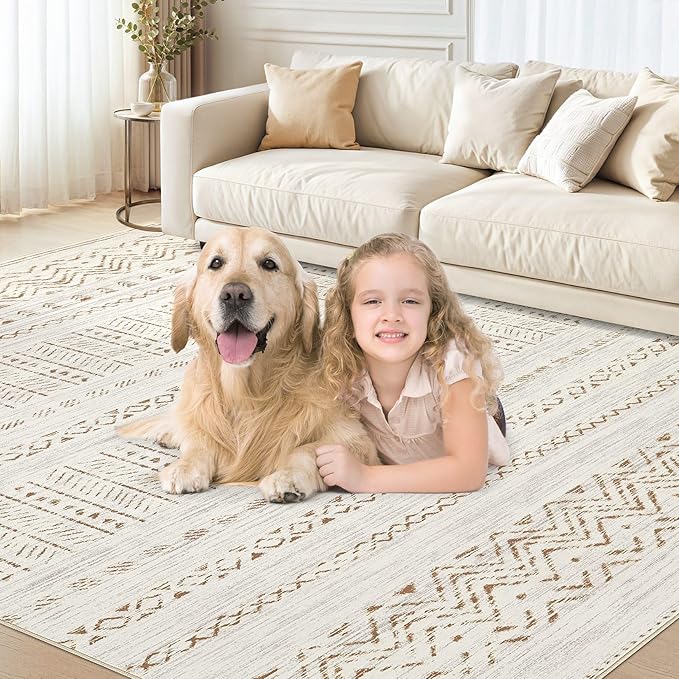 cotiled 10x12 Area Rugs Living Room Rug: Washable Boho Rugs - Image 6