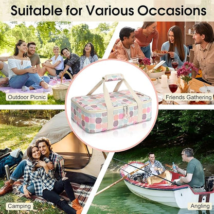 Corduroy Casserole Carrier, Insulated Lasagna Lugger - Image 5