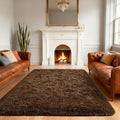 Andecor Shag Area Rug for Living Room, 8 x 10 Feet Coffee Soft Fluffy Indoor by Andecor