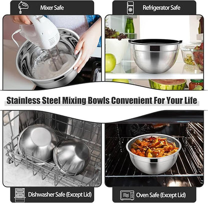P&P CHEF Black Mixing Bowls - Image 5