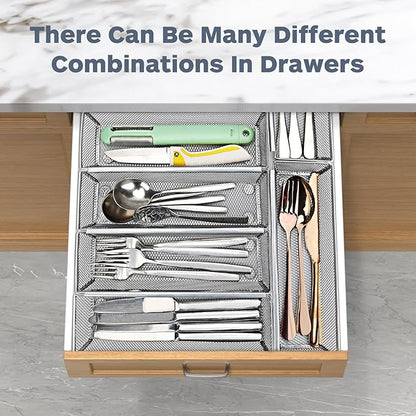 Smgmg Silverware Drawer Organizer, Cutlery Drawer Organizer, 6 Pack Utensil - Image 5