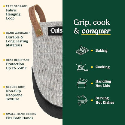 Cuisinart Heritage Mini Oven Mitts – 5.5” x 7” Heat-Resistant Kitchen Mitts - Image 5