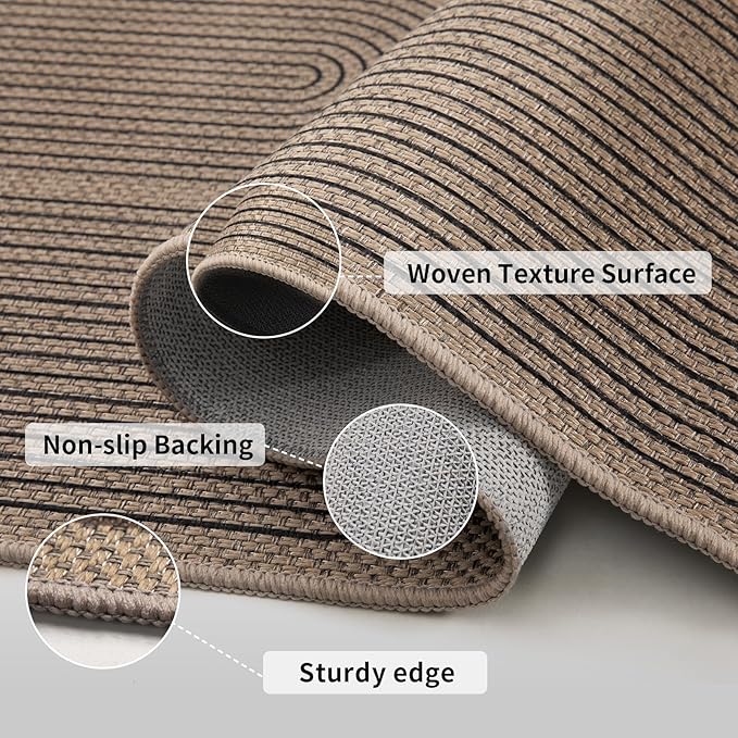 Tangsoo Rainbow Easy Jute 2x3 Outdoor Washable Rug - Image 3