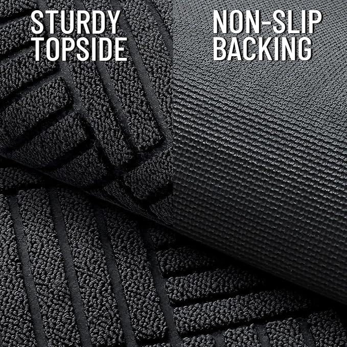 OLANLY Front Door Mat Outside Entrance 33x21, Heavy Duty Sturdy Natural Rubber - Image 3