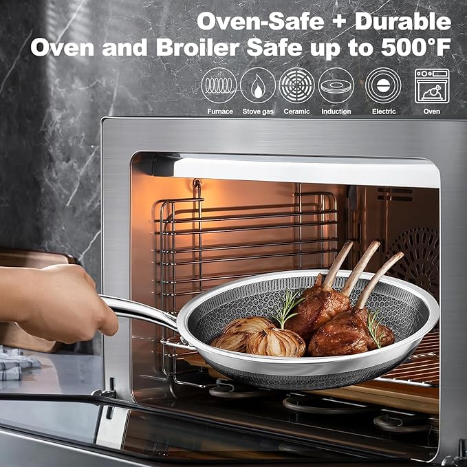 FogDream 8, Honeycomb Hybrid Nonstick Skillet - Image 6
