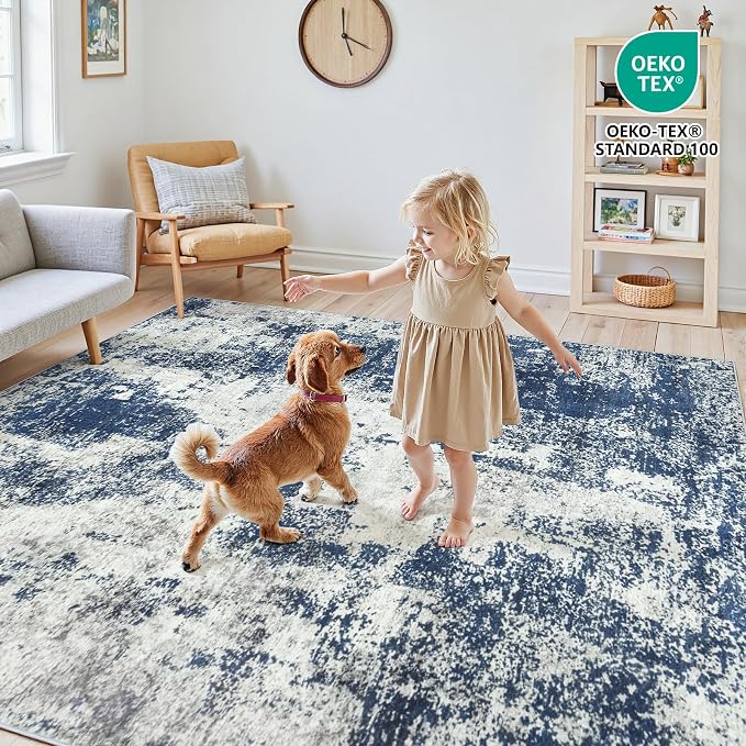 Area Rug Living Room Rugs: 8x10 Large Soft Indoor Carpet Modern Abstract Decor - Image 5