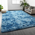 Deerhoo Large Shag Area Rugs 6 x 9, Tie-Dyed Plush Fuzzy Rugs by Deerhoo