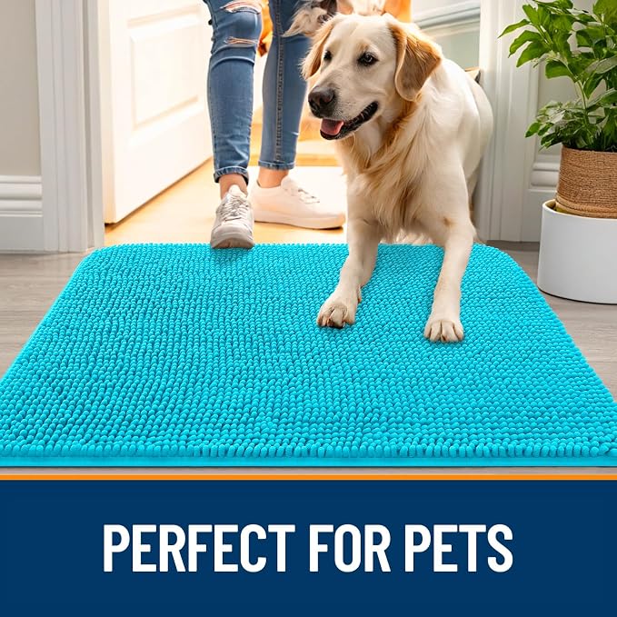 OLANLY Dog Door Mat for Muddy Paws 70x32, Absorbs Moisture and Dirt, Absorbent - Image 6