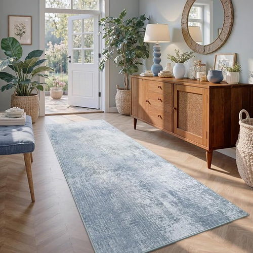 2x6 Ft Washable Runner Rug, Non-Slip Low Pile Hallway Kitchen Area Rug by Cuzwlovita