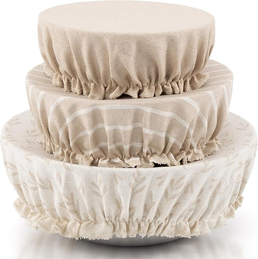 Beautiful Linen Cotton Blend Bowl Covers by KIBAGA