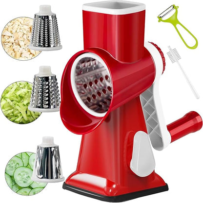 YOUCZON Rotary Cheese Grater Multi-Purpose Stainless Steel Cheese Shredder by YOUCZON