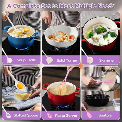 Onader Silicone Cooking Utensils Set, Heat Resistant Kitchen Gadgets Tools Set - Image 7