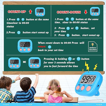 Mwellewm Kitchen Timer 6 Packs Digital Timers - Image 9