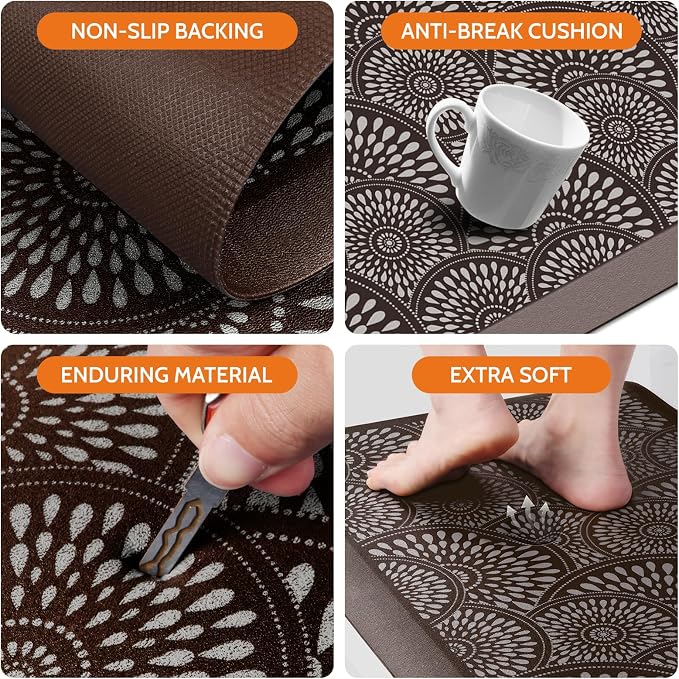 Mattitude 4/5 Inch Kitchen Mat, 20x32in Heavy Duty Ergonomic Comfort Foam - Image 4