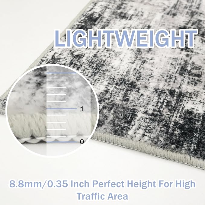 IOHOUZE Abstract Runner Rug 3x7 Ft Washable Runners - Image 5